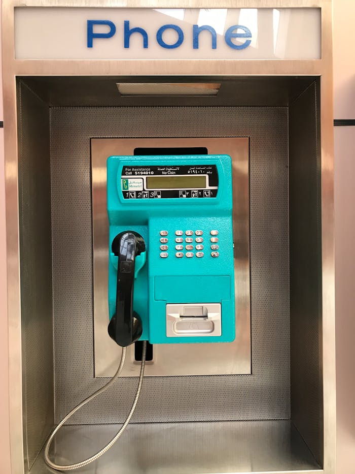 pexels-photo-2681402 A vintage-style blue phone booth in Egypt, featuring classic design and technology.
